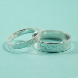 Oak Leaf Wedding ring set 13